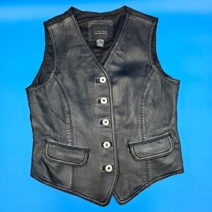 Vintage The Limited Leather Vest Gorpcore Minimalist Sleek Moto Waistcoat Medium